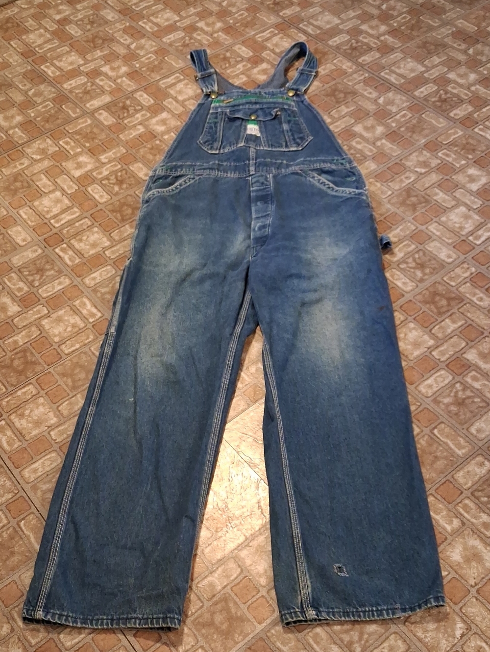liberty Men's Blue Denim Relaxed Overalls